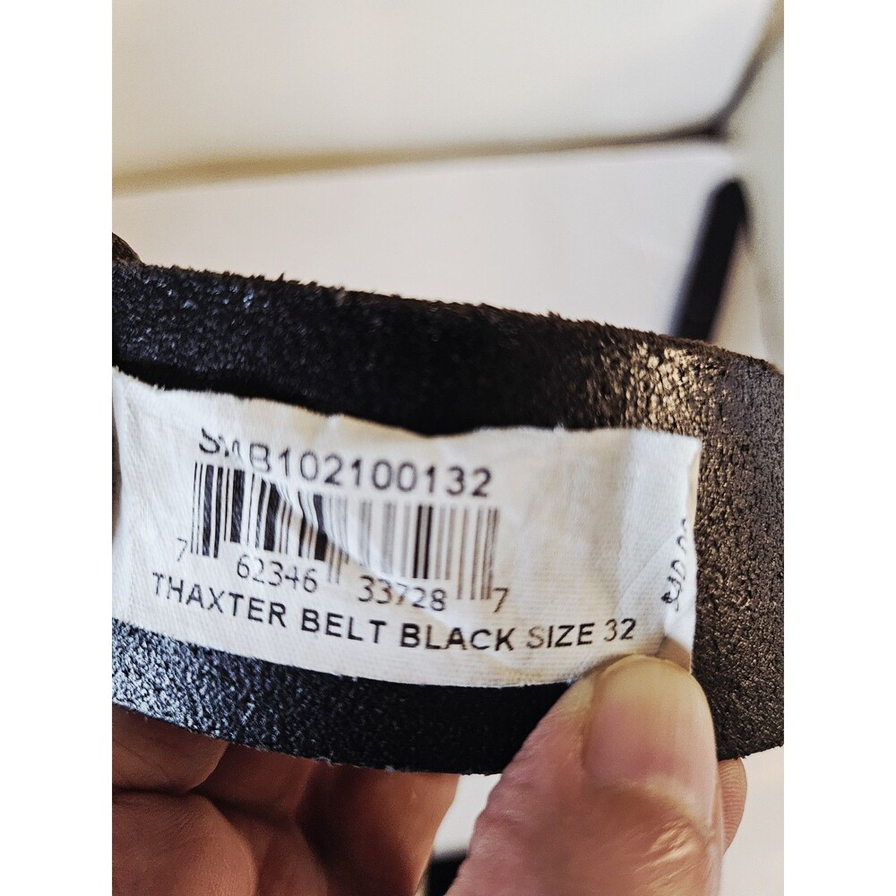 Fossil Black Leather Belt Size 32 - Picture 6 of 6